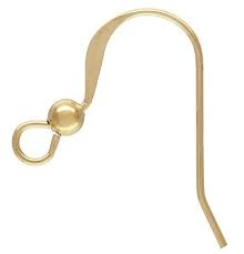 Wholesale Gold Filled Flat Fishhook with Ball for Jewelry Making