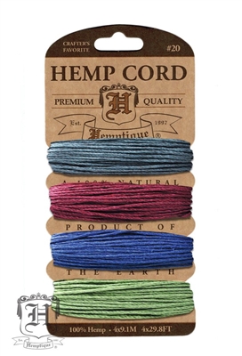 Hemptique 1mm #20 Hemp Cord Spools Jewelry Making Macrame Crochet Crafting  Gift Wrapping