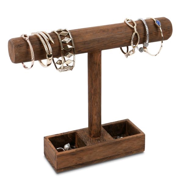 Bracelet Display Stand, Bracelet Holder, Solid Wood T-Bar