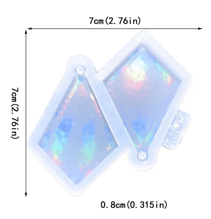 Holographic Silicone Rimmed Coaster Mold - Large Round Shape