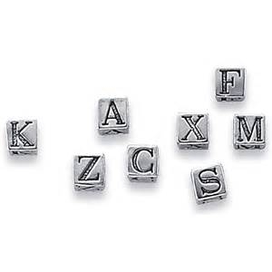 Alphabet Cube Beads, Pewter, 5.5mm w/ 3mm hole, Antique Gold (Choose Letter)  (Each)